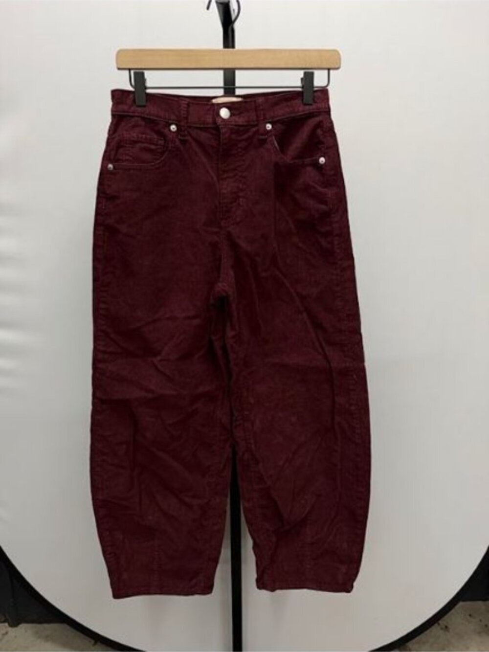 Universal Thread Easy Barrel Burgundy Corduroy Pants